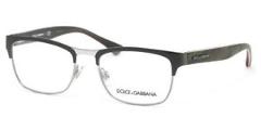 Dolce & Gabbana Men Square Eyeglasses DG1274 1279 Green/Gunmetal Frame Demo Lens