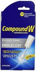 Compound W Freeze Off Wart Removal System for Common and/or Plantar Warts: 8 app