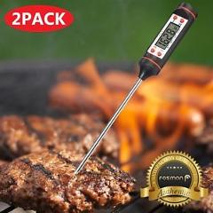 2X Digital LCD Instant Read Probe Meat BBQ Grill Kitchen Cooking Thermometer