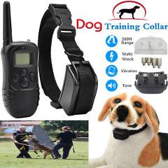 Waterproof Pet Dog Training Collar 100LV Electric Shock Remote Rechargeable BAT