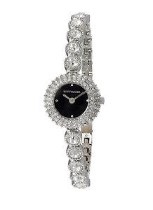 Wittnauer Women's Quartz Crystal Accents Silver-Tone Bracelet 22mm Watch WN4081