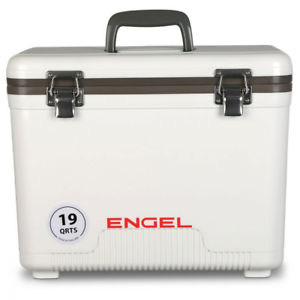 Engel 19 Quart Fishing Live Bait Dry Box Ice Cooler with Shoulder Strap