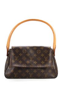 Louis Vuitton Brown Monogram Looping Mini Handbag $900 8BLVBG006