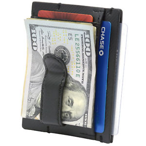 Alpine Swiss Double Diamond Men’s RFID Money Clip Minimalist Front Pocket Wallet