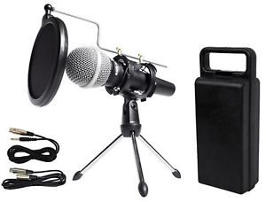 Rockville Dynamic Podcasting Podcast Microphone w/Mic Stand+Pop Filter+Cables