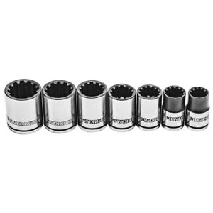 Powerbuilt 7 Piece 3/8-Inch Drive Universal Spline Socket Set - 642054