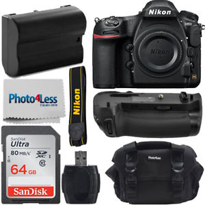 Nikon D850 45.7MP DSLR Camera Body + Battery Grip + 64gb Value Accessory Kit New