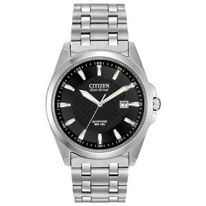 Citizen Eco-Drive Corso Men's BM7100-59E Black Dial Silver-Tone 41mm Watch