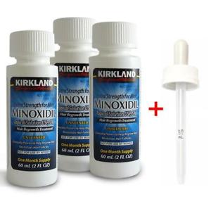 Kirkland Minoxidil 5% Extra Strength 3 Month Supply w/Dropper Mens Hair CHOP