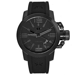 Metal.CH Chronometrie Initial Mens Swiss Made Black Rubber Watch 1420.44