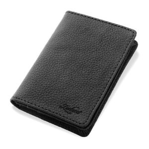 New Men's Genuine Leather Bifold ID Credit Card Money Holder Wallet Black