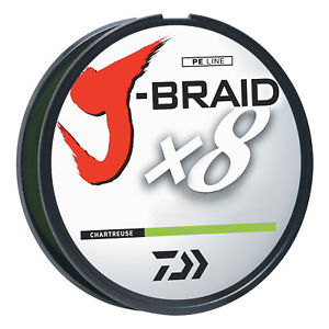 Daiwa JB8U30-300CH J-Braid Chartreuse Fishing Line 330 Yards 30lb Test