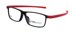 Tag Heuer Authentic Reflex Black Red 56mm TH3955 004 Eyeglasses Optical Frame