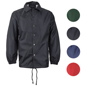 Renegade Men's Lightweight Water Resistant Button Up Windbreaker Coach Jacket