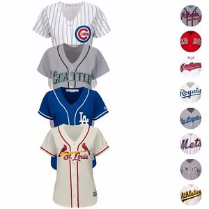 MLB Majestic Official Team Home Away Alt Cool Base Jersey Collection Women's