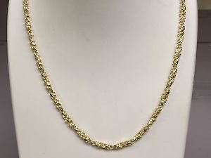 14kt solid gold handmade NUGGET link chain/necklace 22 30 grams 4 MM