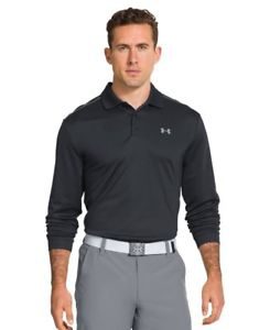 New Mens Under Armour Athletic Gym Rugby UA Infrared Long Sleeve Polo Top