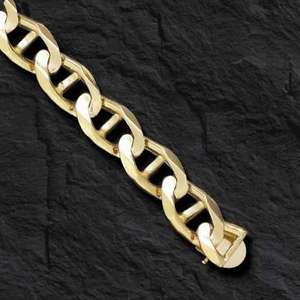 14kt Solid Yellow Gold Mens Mariner Link Chain/Bracelet 13 MM 9 50 grams