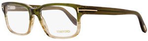 Tom Ford Rectangular Eyeglasses TF5313 098 55mm Striped Olive Green/Gold F