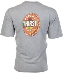 TOMMY BAHAMA Mens T-Shirt REPEAT THIRST DOWN Football GREY Beer Cap XL-3XL $45