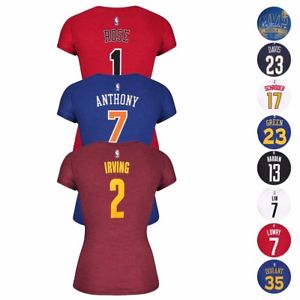 NBA Adidas Player Name & Number Jersey Cap Sleeve Collection Women's