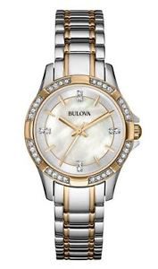 Bulova Women's 98L203 Crystal Markers and Bezel Quartz Two Tone Dress Watch