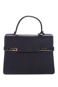 Delvaux Purple Pebbled Leather Flap Closure Tote Handbag With Strap $7973