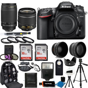 Nikon D7200 Digital SLR Camera + 18-55mm VR + 70-300mm + Top Value Accessory Kit