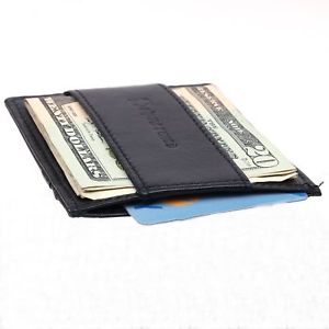 Alpine Swiss Men's RFID Blocking Minimalist Wallet Leather Cash Strap Money Clip