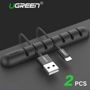 Ugreen Cable Organizer Silicone USB Cable Winder Flexible Cable Management Clips Cable Holder For Mouse Headphone Earphone