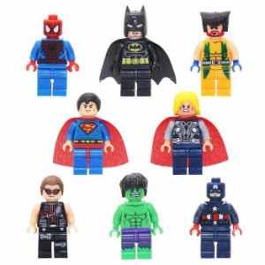 8pcs/lot Super Heroes Spiderman Captain America Iron Man Action Figures Toys For Legoings Kids Children's Toys