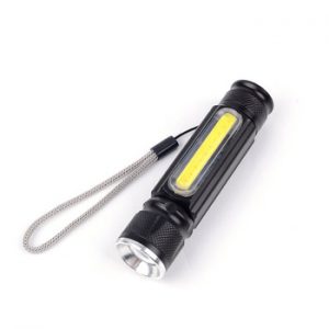 Multifunctional LED Flashlight USB Rechargeable battery Powerful T6 torch Side COB Light design Flashlight tail magnet WorkLight