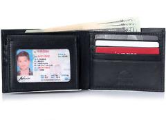 Alpine Swiss RFID Blocking Mens Leather Bifold Wallet Removable ID Card Passcase