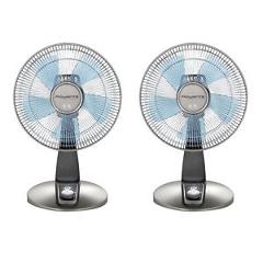 Rowenta VU2531 Turbo Silence Oscillating 12" Table Fan Powerful &Quiet