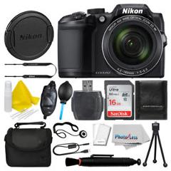 Nikon COOLPIX B500 16MP Digital Camera (Black) + 16GB Deluxe Accessory Bundle!