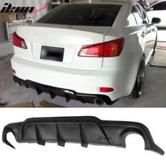 Fits 06-12 Lexus Is250 Is350 DMR Style Rear Diffuser Bumper Lip Add On Black PU