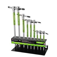 Powerbuilt 9 Piece Torx Star 3 Way T-Handle Wrench Set with Storage Rack -941646