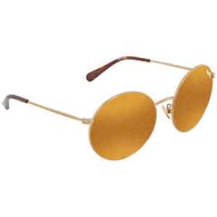 Coach Gold Mirror Round Ladies Sunglasses HC7078 92936H 56