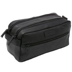 AlpineSwiss Sedona Toiletry Bag Genuine Leather Shaving Kit Dopp Kit Travel Case