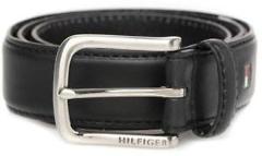 New Tommy Hilfiger Men's Premium 35MM Leather Casual Belt Black 11TL02X038