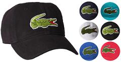 Lacoste Men's Classic Gabardine Premium Cotton Big Croc Logo Adjustable Hat Cap