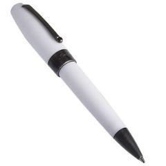 Montegrappa Fortuna White Ballpoint Pen Ruthenium Plated ISFORBLH