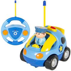 BCP 2 Channel Beginners Kids Remote Control Cartoon Police Car Perfect Gift