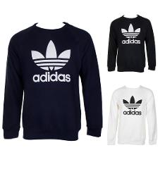 Adidas Men's Trefoil Logo Graphic Raglan Sleeve Sweatshirt