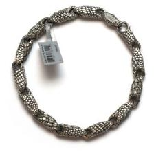 New DAVID YURMAN Men's Gator Link Sterling Silver Bracelet Large