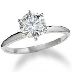 2 1/2ct Round Diamond Solitaire Engagement Ring 14K White Gold Enhanced