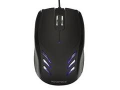 Monoprice 9255 Blu Streak 3-Button Optical Mouse - Black