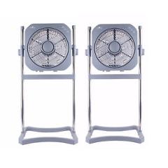 Air Innovations FAN08 12" Swirl Cool Box Fan with Cord Wrap (Platinum