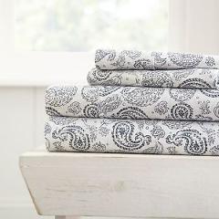 Home Collection Ultra Soft 4 Piece Coarse Paisley Bed Sheet Set