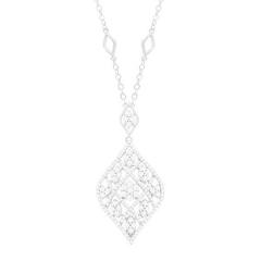 IGI Certified 1 ct Diamond Argyle Necklace in 14K White Gold